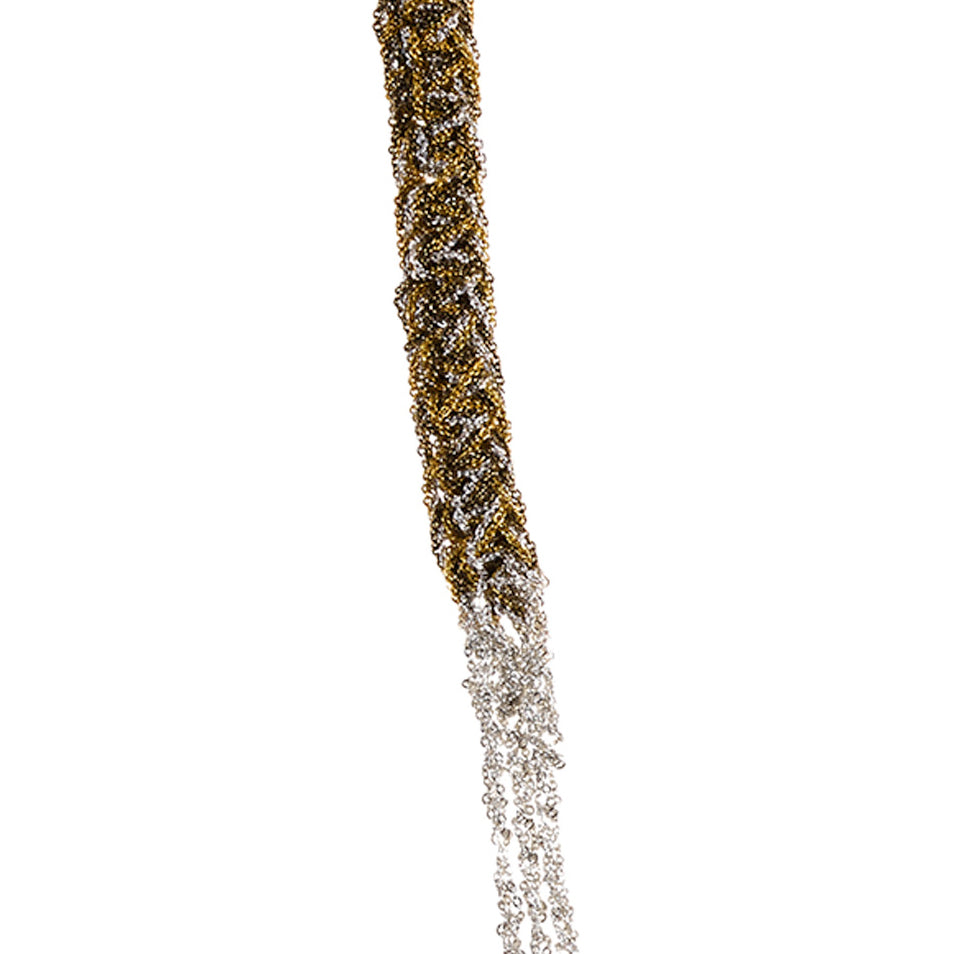 Baroque Slim Necklace in Silver + Gold + Haze