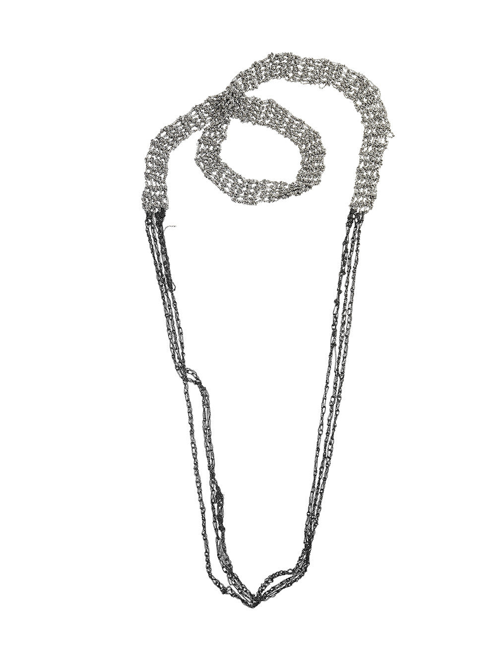 The Slim Necklace in Ash + Charcoal