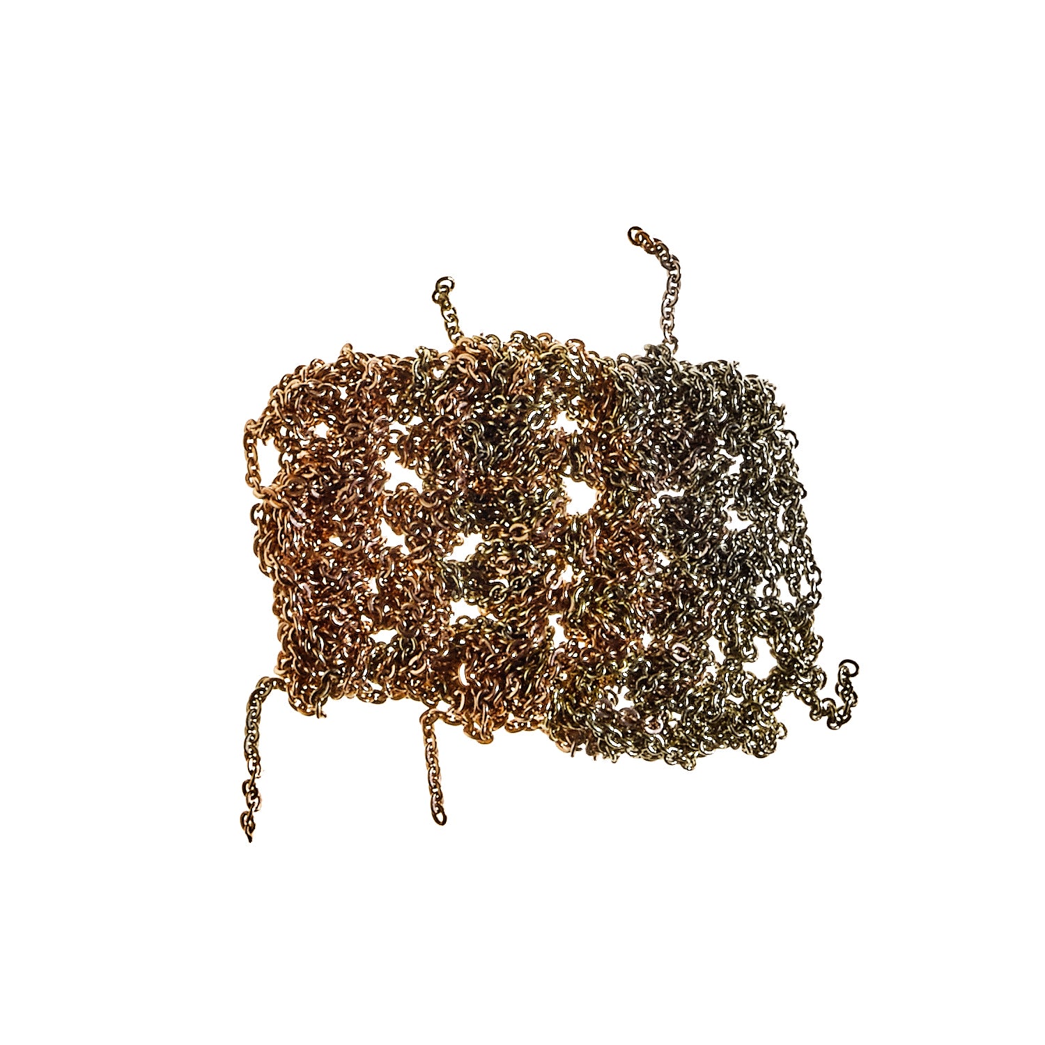 4-Tone Simple Necklace in Haze + Rose Gold