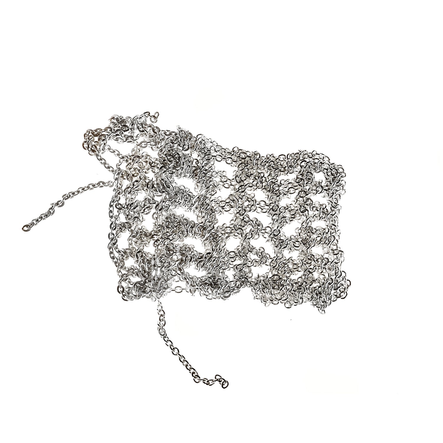 Baroque Slim Necklace in Silver + Gold + Haze